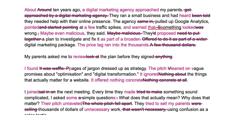 Edited Word document