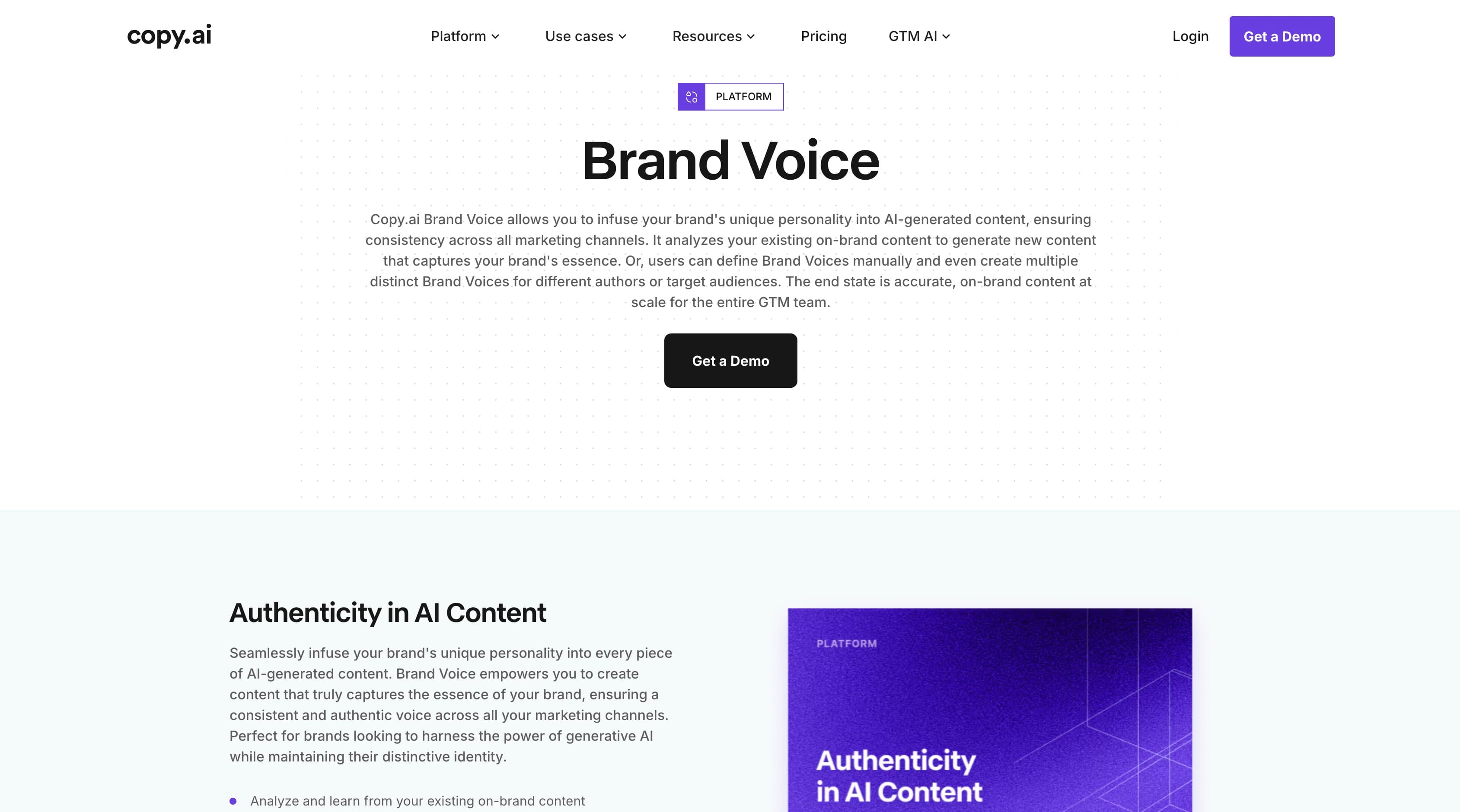 Copy AI brand voice