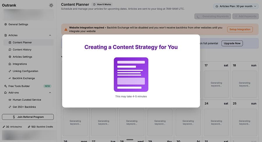 Outrank Content Generation