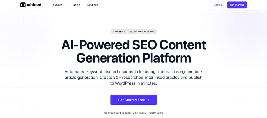 Machined AI Content Generator